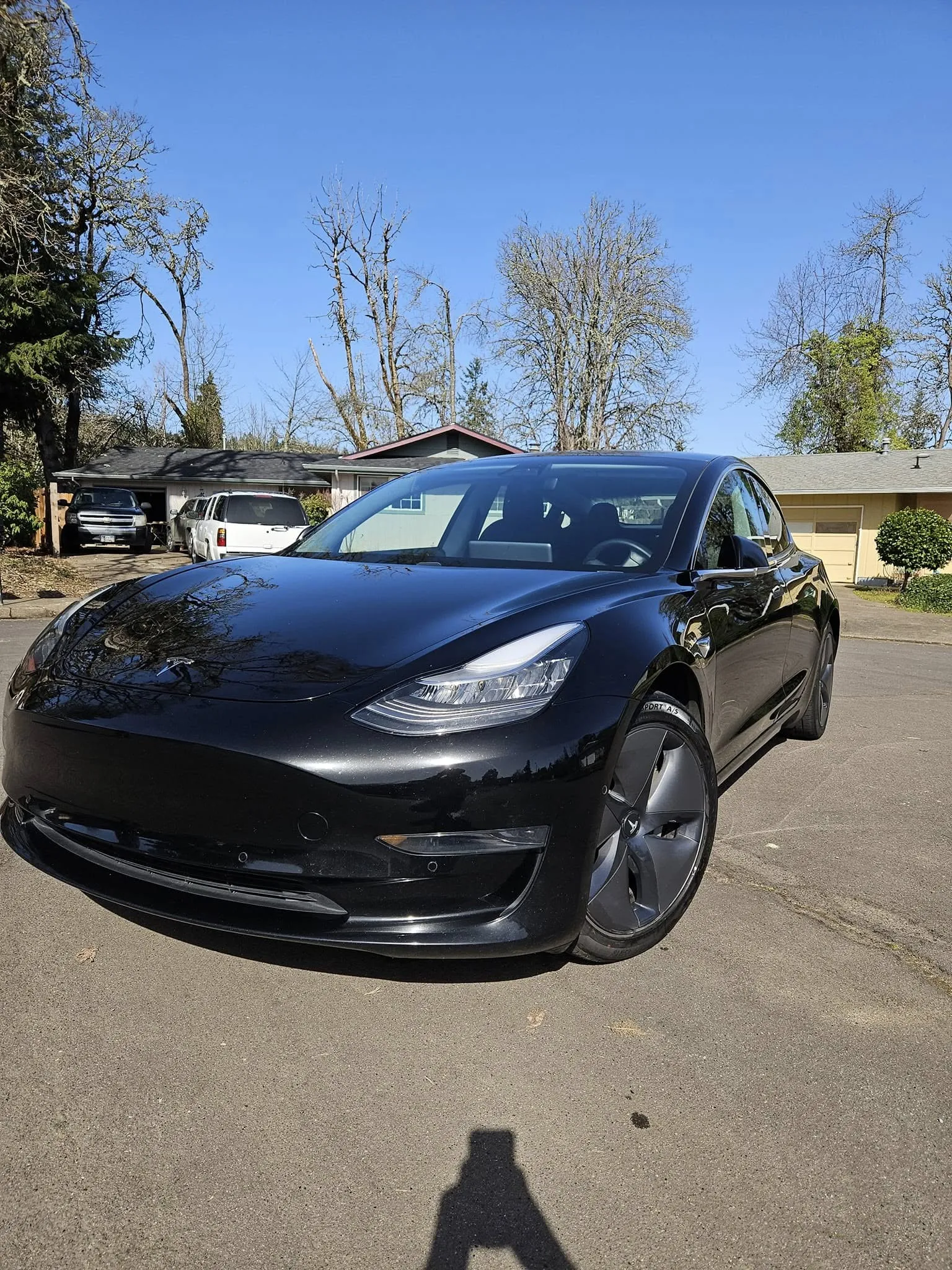 Tesla after premium detailing and ceramic coating